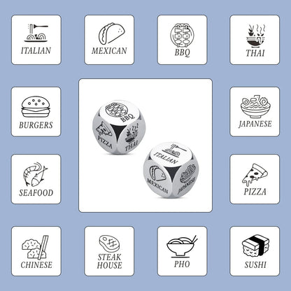 2PCS Food Decision Dice